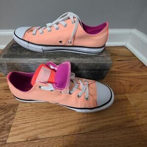 ​Converse Peach Orange Purple Double Tongue Shoes Size 6 Youth/junior